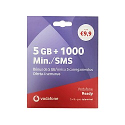 Vodafone Ready 5GB+1000 Minutes Talktime SIM Card for One Month Vodafone Ready 5GB+1000 Minutes Talktime SIM Card for One Month